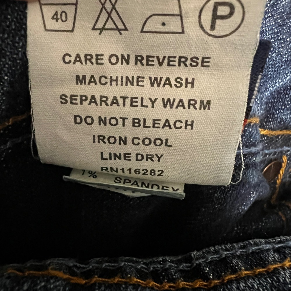 Vigoss USA Premium Denim Mid Rise Dark Wash Bootcut Jeans Juniors Size 13/14 Y2K - Picture 9 of 9